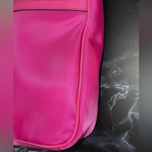 MICHAEL KORS Bag Jet Set Nylon Hot Pink Gabardine Messenger Crossbody AUTHENTIC - Picture 8 of 15